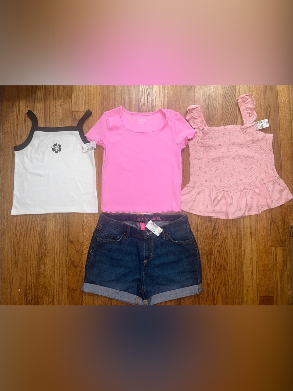 The Children's Place Girls New Bundle of Shirts and Shorts XL